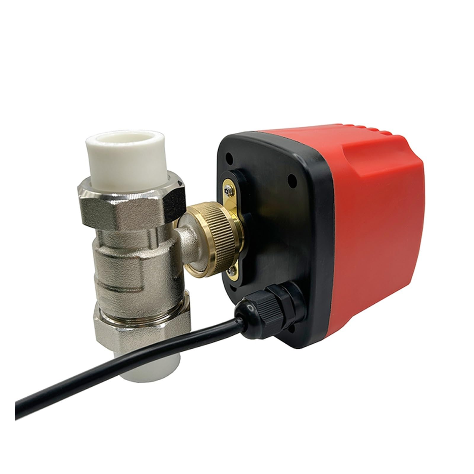 Válvula de control Válvula de bola motorizada PPR, doble unión termofusible PPR20/25/32/40/50, válvula de agua eléctrica IP65 resistente al agua de 2 cables/3 cables, 12V 24V 220 para un control preci