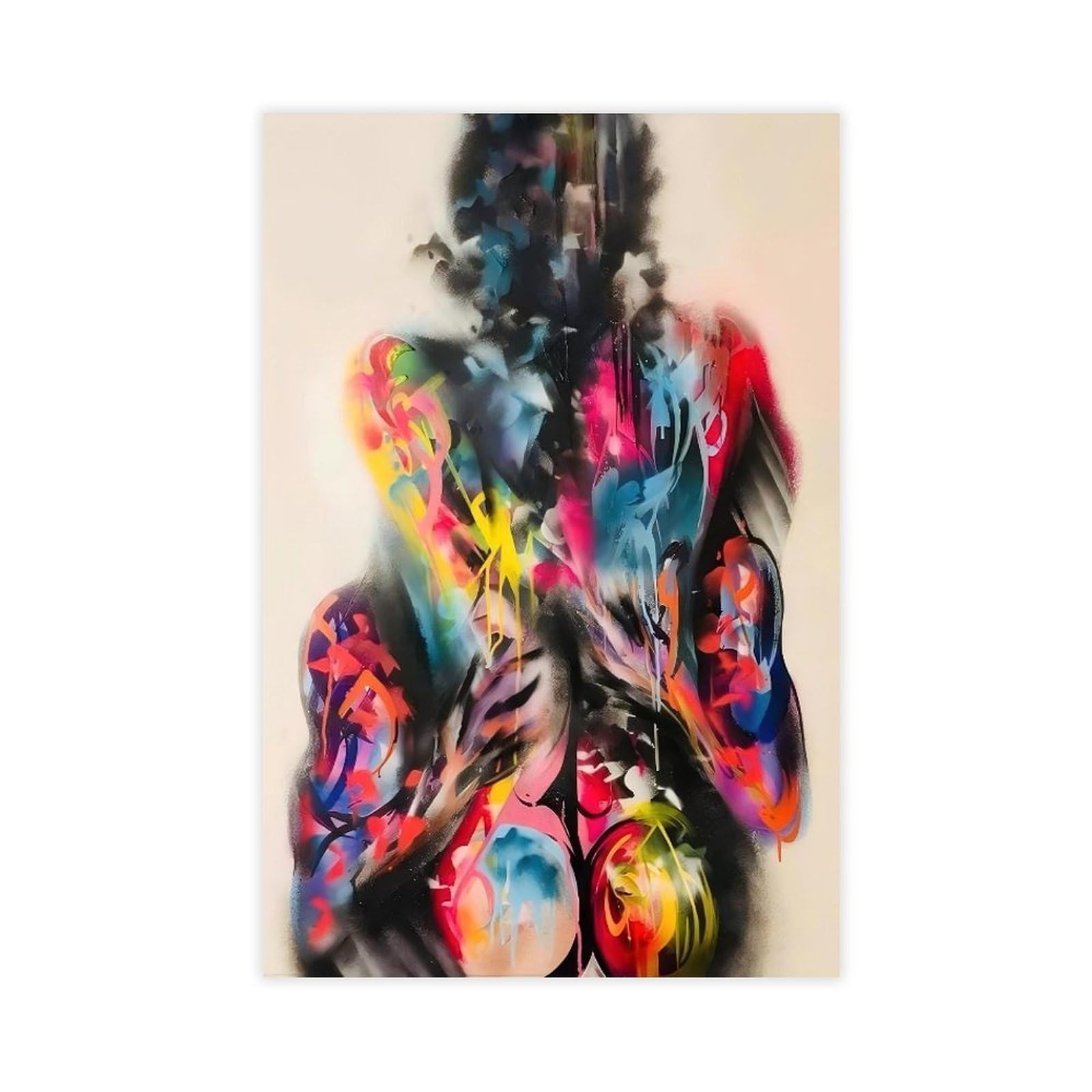 Bareronor Graffiti Poster Canvas Poster Bedroom Decor Landscape Office Room Decor Gift 24" L X 36" W
