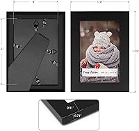 Vista 2 de 4x6 Wood Frames Set of 2, Picture frames, High Definition Glass Wood Photo Frame, Rustic Picture Frames, Wall Mounting Frame Horizontal Vertical