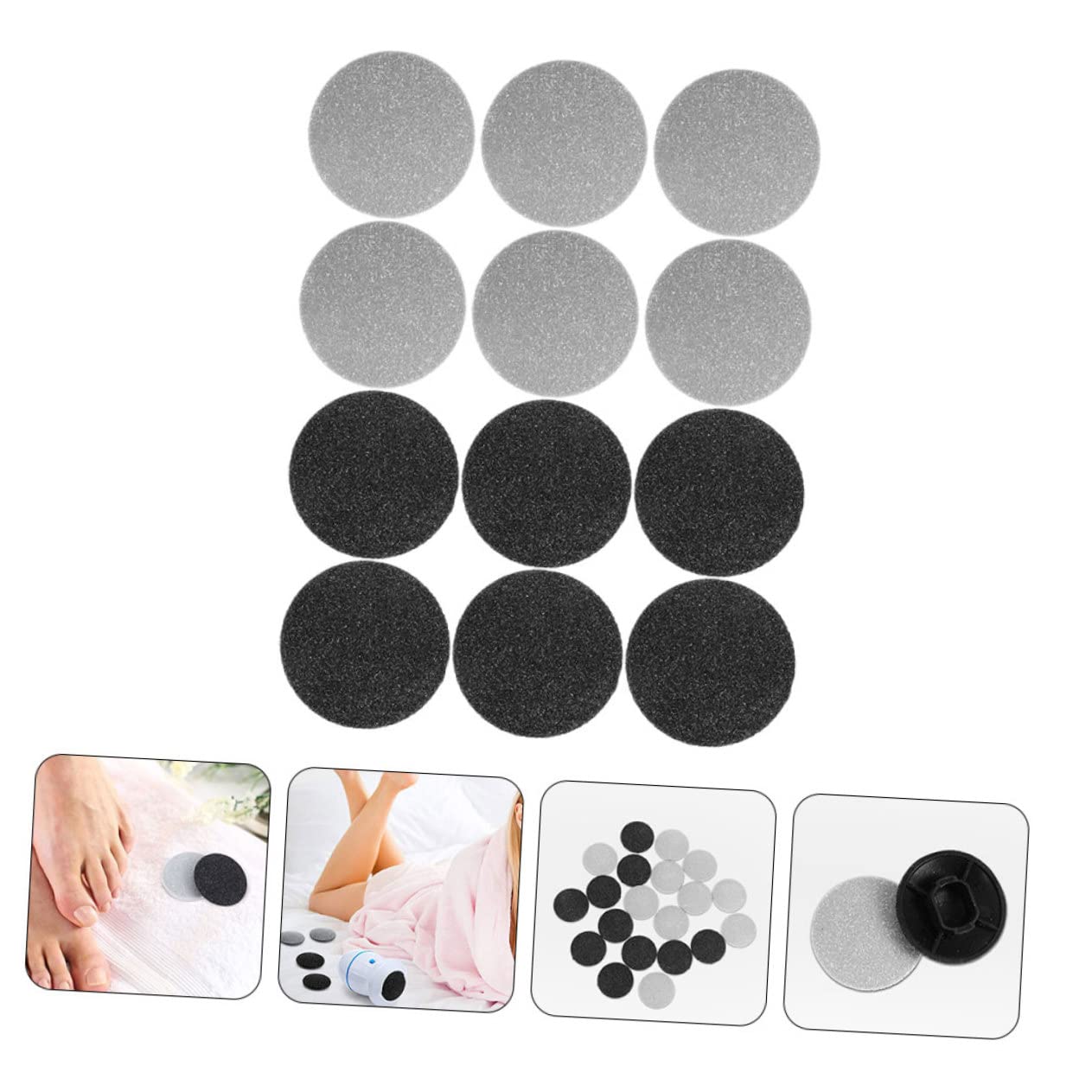 Healeved 48pezzi Dischi Sostituibili Per Elettrico Rimuovi Calli Di Pietre Abrasive Per Dei Piedi Adatti Vari Modelli Di Smerigliatrice Facile Da Pulire e Riutilizzabile