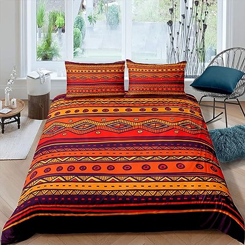 SIVAGA Housse de Couette 220x240 Bohême Indien Exotique, Parure de Lit Adulte 2 Personnes en Microfibre Douce Imprimée en 3D avec 2 Taies d'oreiller avec Fermeture...