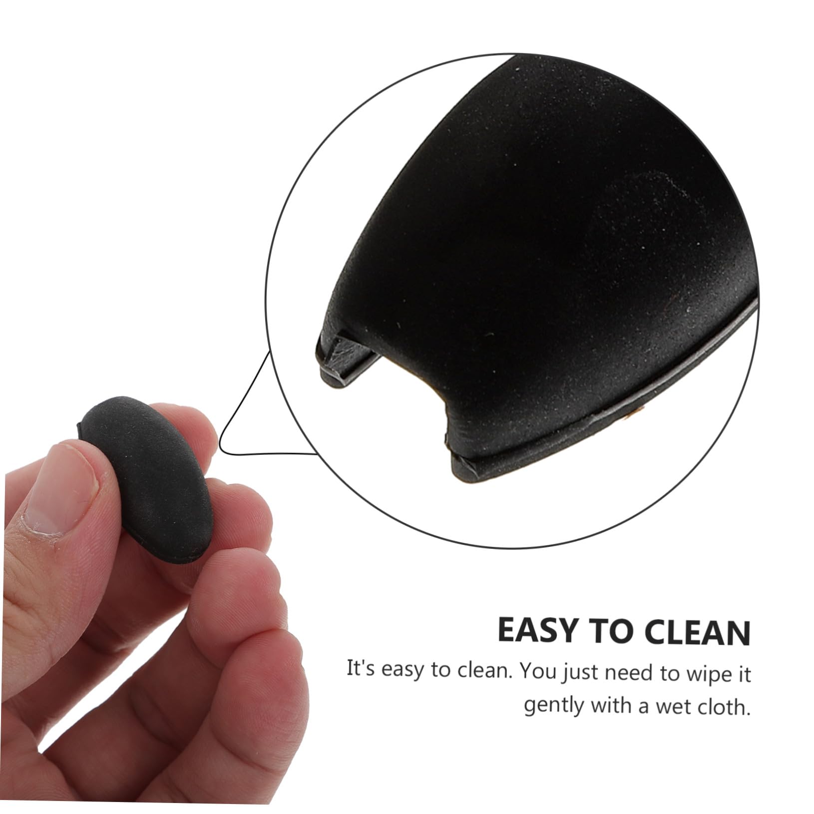 HANABASS Couvercle de Clé Latérale de Saxophone, Coussin de Paume Noir en Caoutchouc, Lot de 3 Pièces, Remplacement Facile pour Accessoire de Protection