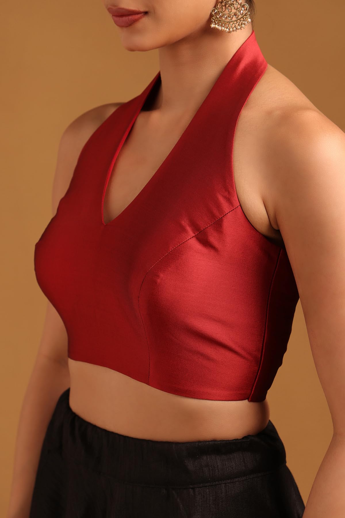 Soch Camicetta da donna in seta Maroon Art