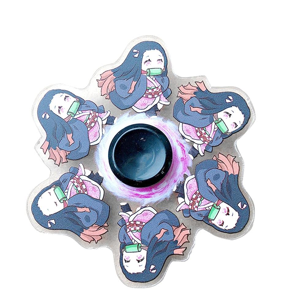 Gazaar 3D Fingertip Spinning Top,Cool Cute Animated Demon Slayer Fidget Spinner, Children's Unzip Running Fidget Spinner Slow Bearing Silent Children's Fidget Spinner Gift