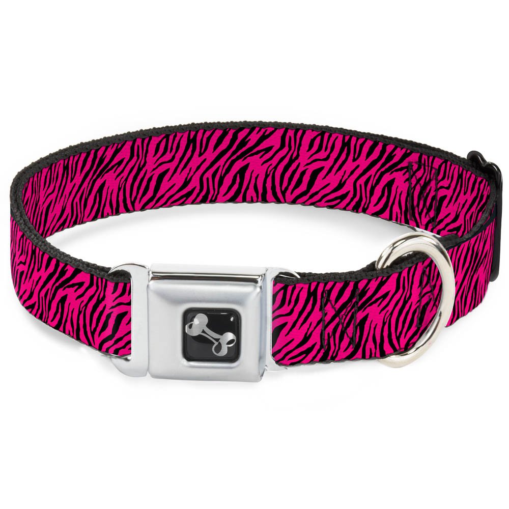 Amazon.com: Dog Collar Seatbelt Buckle Zebra 2 Fuchsia Pink