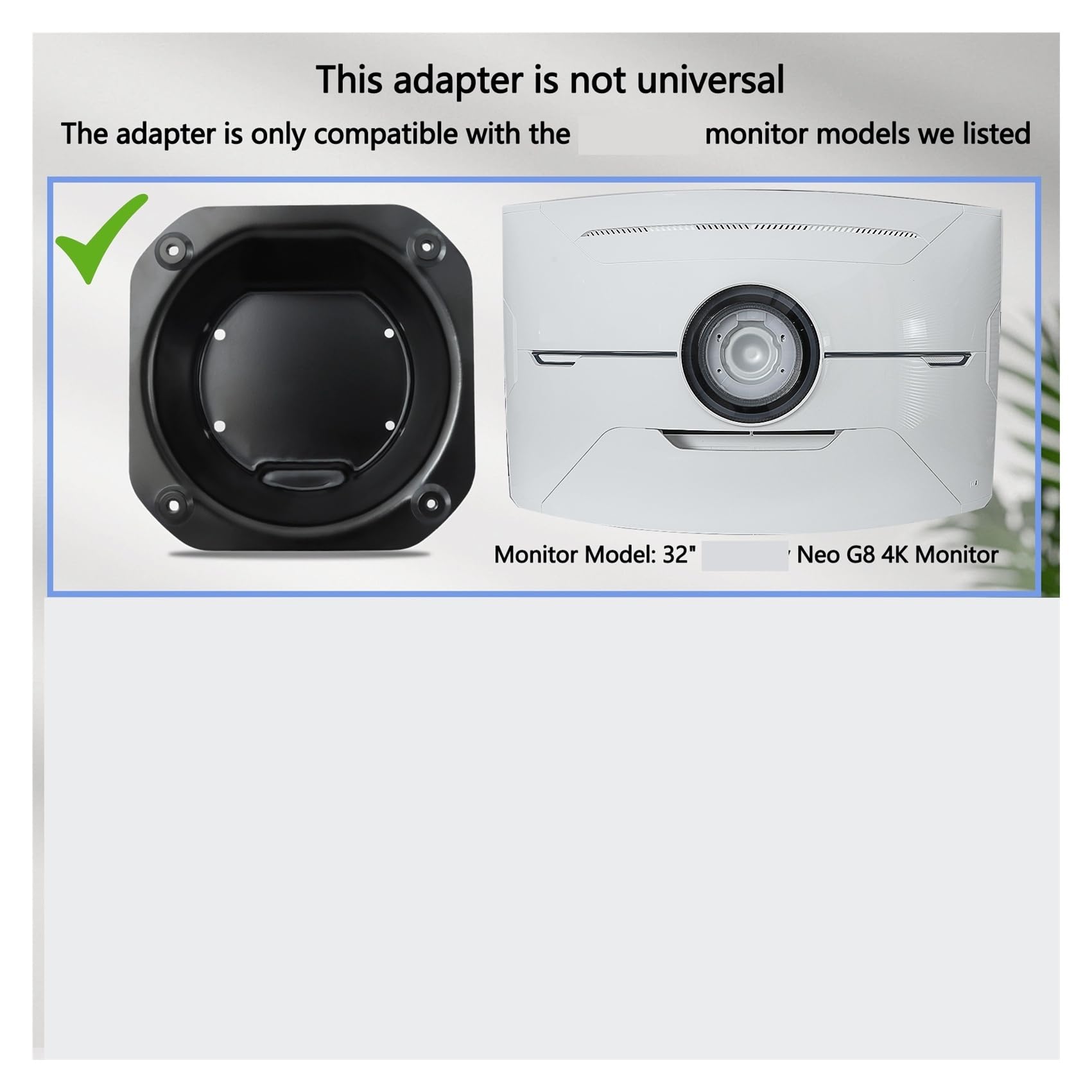 Adaptador VESA G85NB De 32", Compatible con Samsung for Monitor Odyssey S32BG854NC S32BG850NP S32BG850NC S32BG852NN S32BG852NE Modificar Placas De Conversión(B)