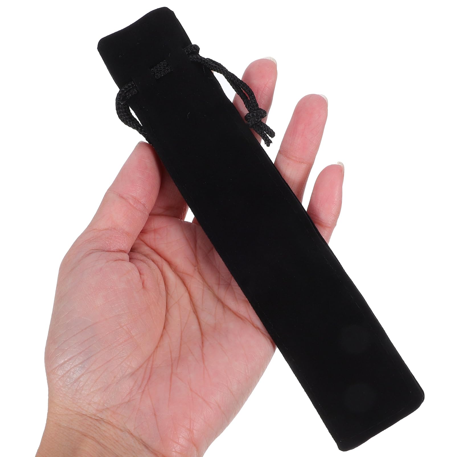 100 Unidades de Bolsas para Bolígrafos de Terciopelo Negro, Estuche Protector Clásico y Conveniente para Bolígrafos y Artículos de Papelería en Escuela y Estudio