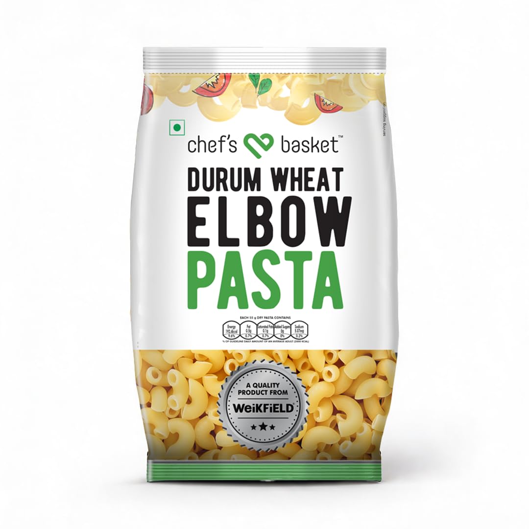 Weikfield Chef's Basket - Durum Wheat Elbow Pasta|Vegetarian|Made with Durum Wheat Semolina|500 Gm-picture-2