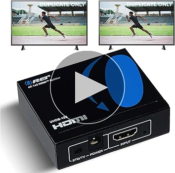OREI UltraHD 4K @ 60 Hz 1 X 2 HDMI Splitter 1 in 2 Out 2 Port 2: 8