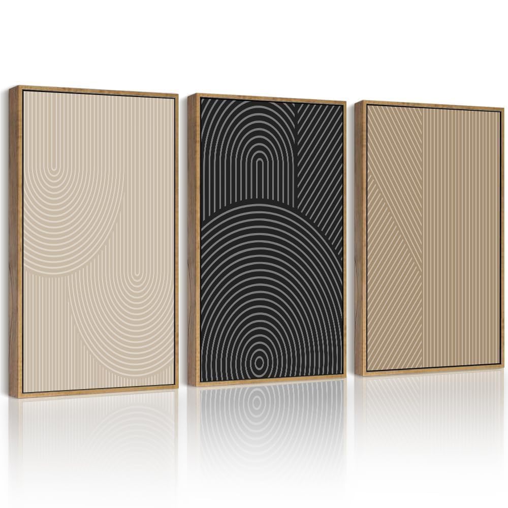Drsoum Mid-Century Modern Framed Wall Art Set of 3