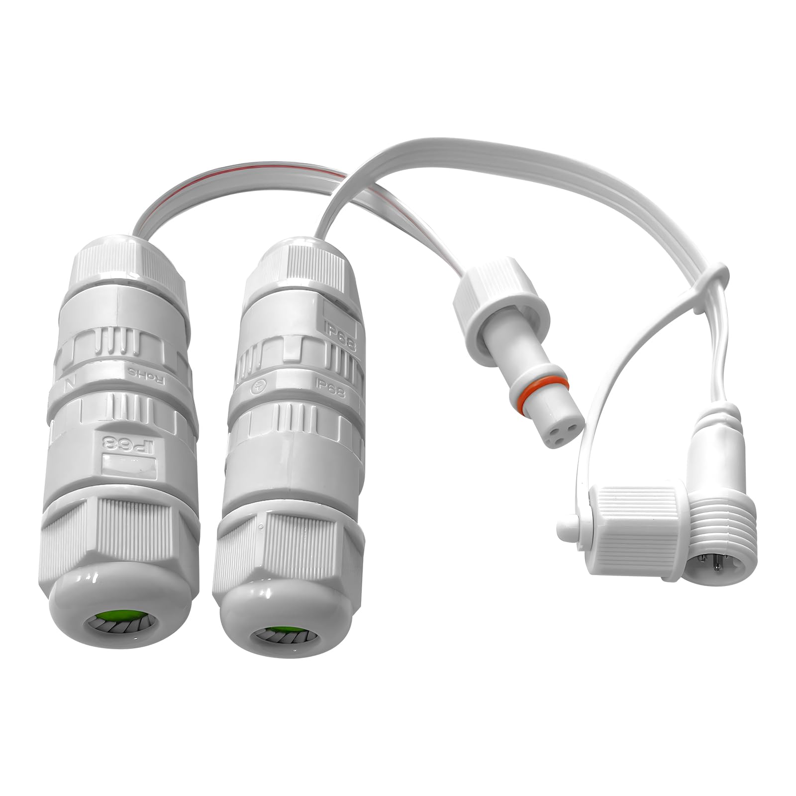 ASAHOMWaterproof Wire Connector, Only Compatible with ASAHOM S1050 S1060 RGBCW Permanent Outdoor Lights, White