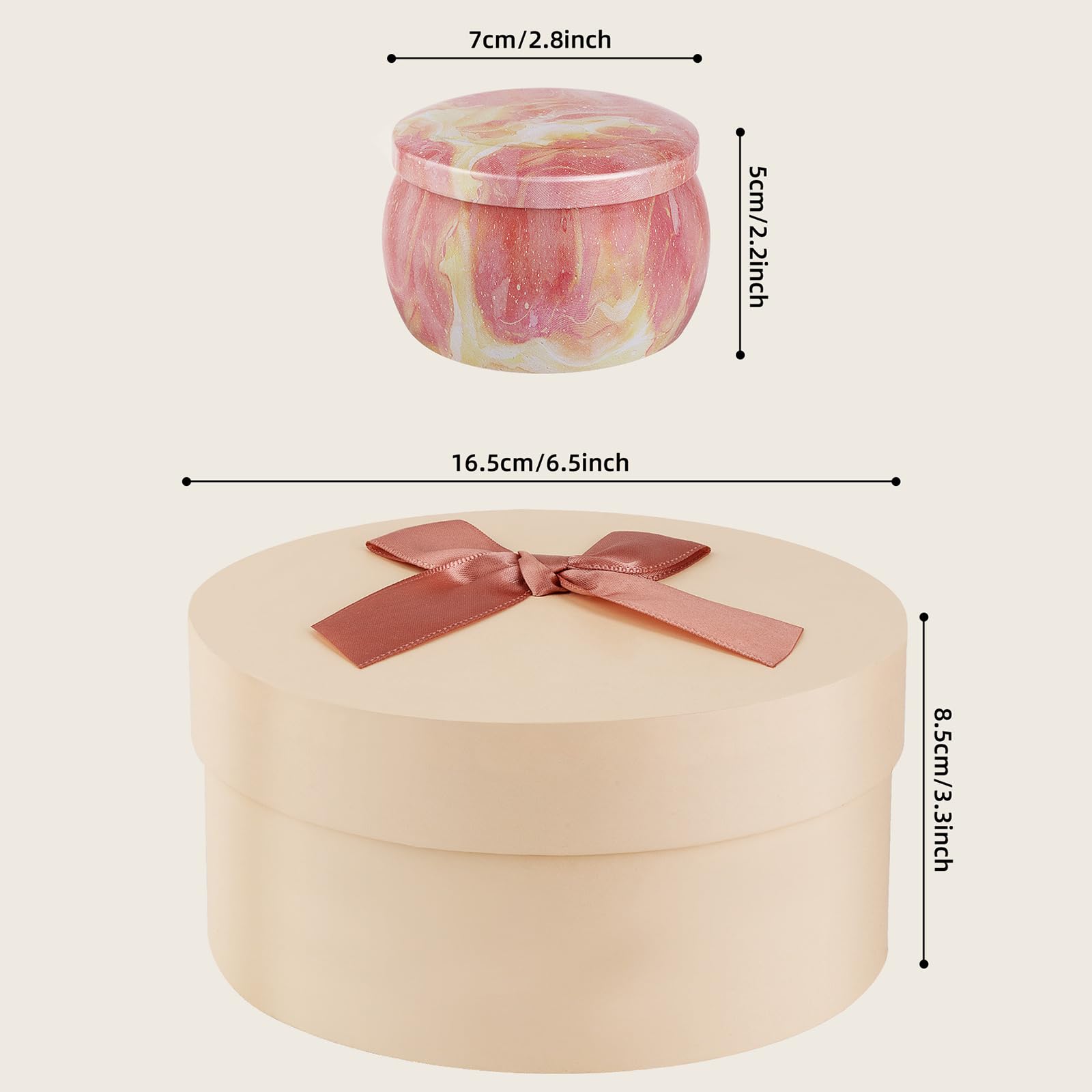 Danolt Scatola Regalo Con Fiori Di Sapone, Candela Profumata Rosa, Luci LED E Biglietto - Regalo Per Mamma, Insegnante, Amica - 2