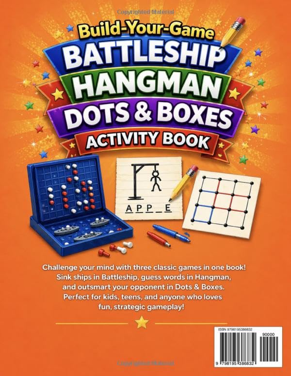 Build-Your-Game Activity Book: Battleship, Hangman & Dots & Boxes | Design, Draw & Play Your Own Classic Games for Kids & Teens (Build-Your-Game Series) image 3