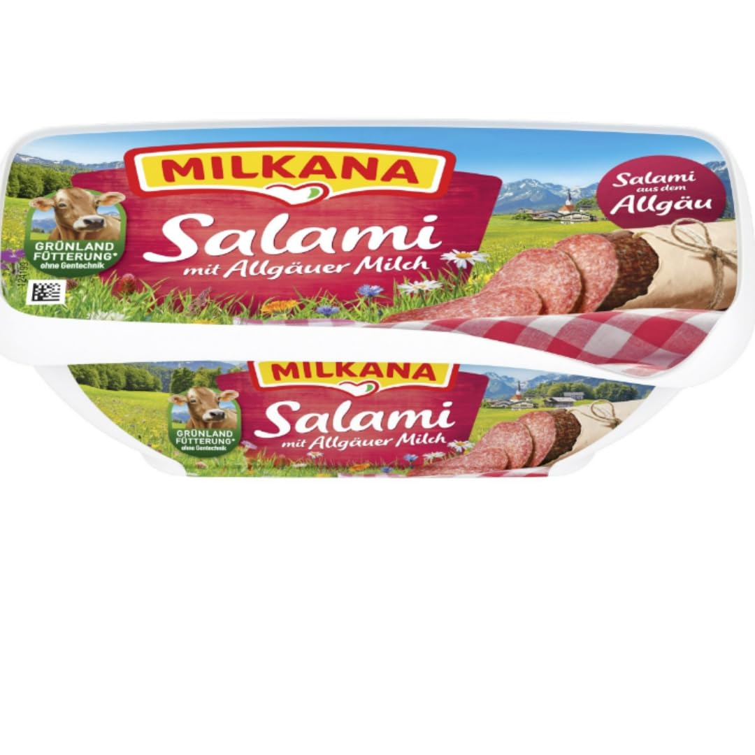 Milkana Schmelzkäse Salami Frischkäse käse 190 gramm X 4 STÜCK [Frischegarantie]