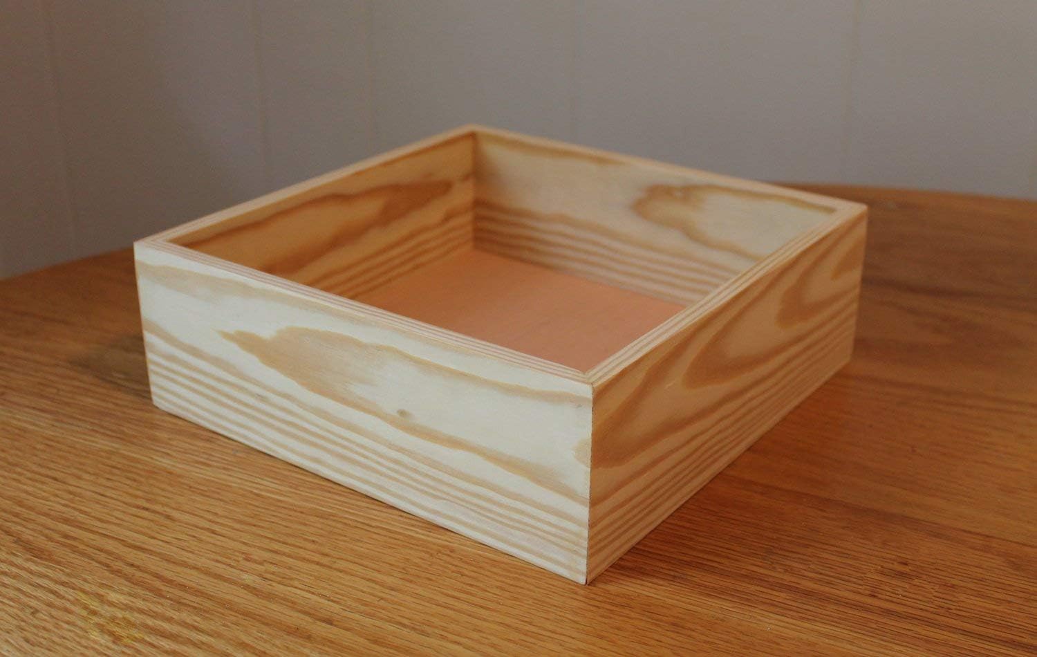 12"x 12"x 4" Unfinished Wood Box Valet Box Table Centerpiece Flower Planter