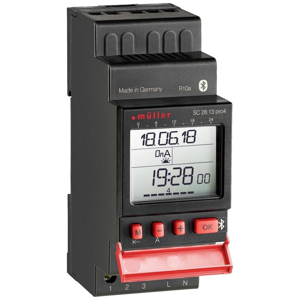Müller SC 28.13 pro4 230V 50-60Hz Zeitschaltuhr für Digitale Schiene 230 V/AC 16 A/250 V
