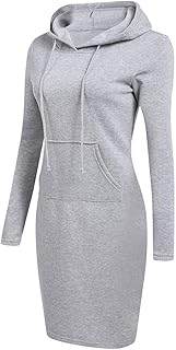 Women's Casual Buffalo Plaid Long Hoodie Sweatshirt Long Sleeve Pullover Hoodie Dress with Pockets Coupons Coupons Deals Coupons and Promo Codes