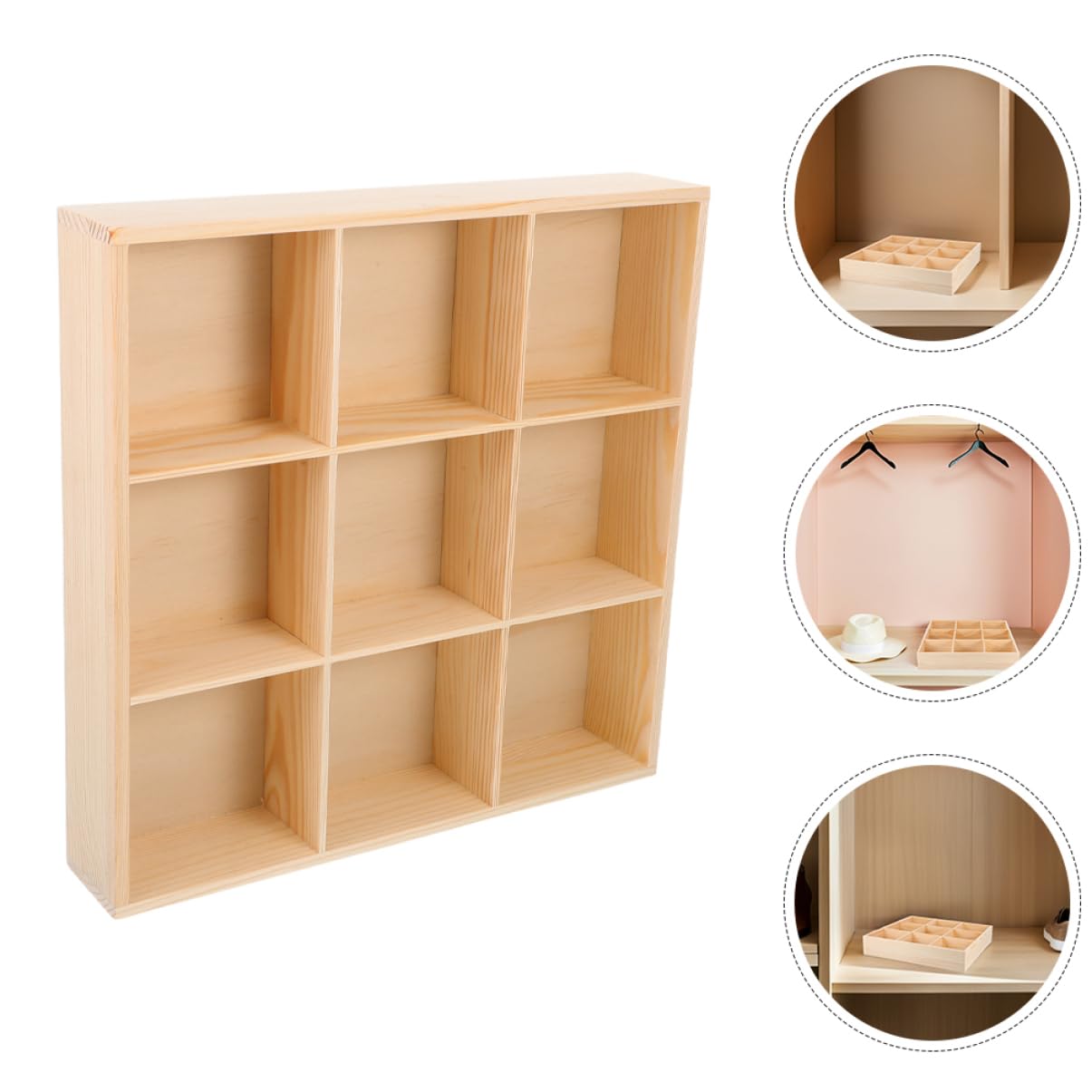 Cabilock Scatola Organizer Multi Scomparto in Legno 2 Pezzi | Cassetti e Guardaroba, Divisori Interni, Uso Versatile e Struttura per Impiego Prolungato