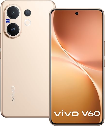 Vivo V60 5G (Auspicious Gold, 8GB RAM, 256GB Storage) with No Cost EMI/Additional Exchange Offers