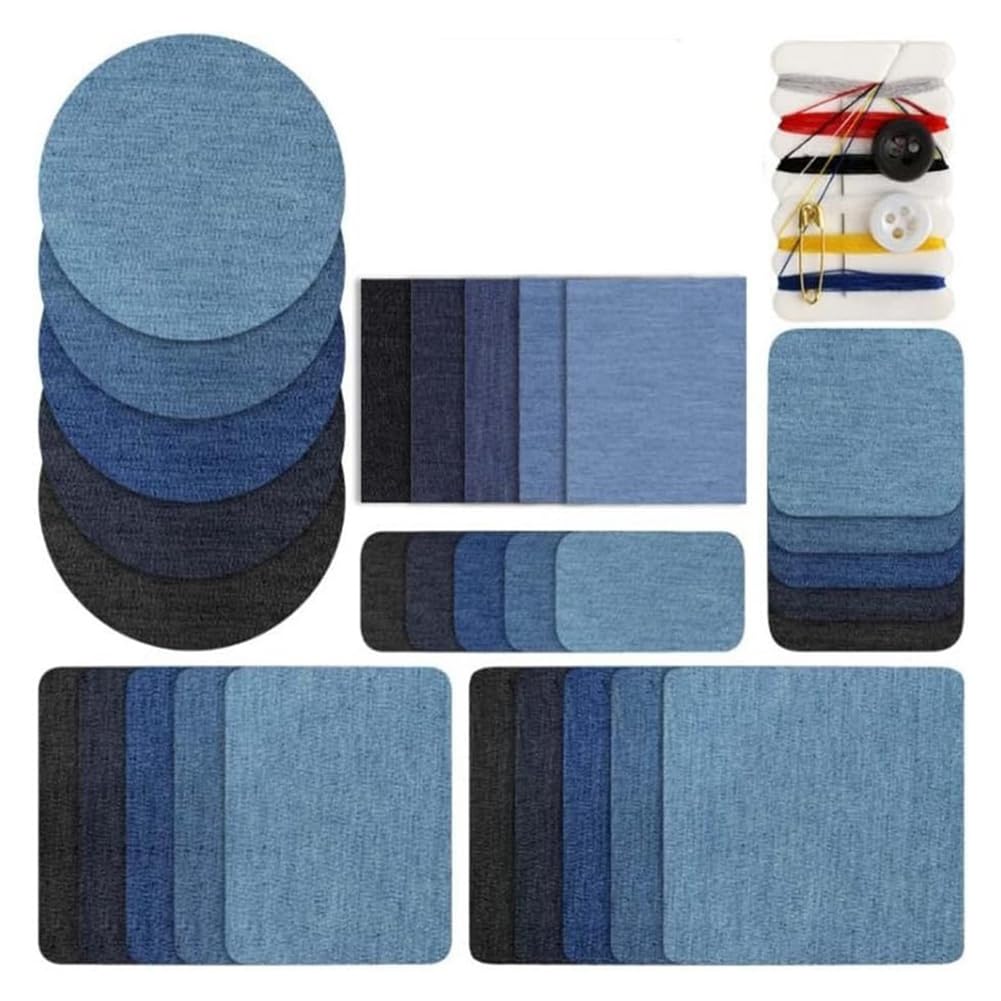 CTRLZS Patches for Inside Jeans 30PCS, Iron on Patches for Inside Jeans for Clothing Repair,Iron on Patches for Jeans Inside