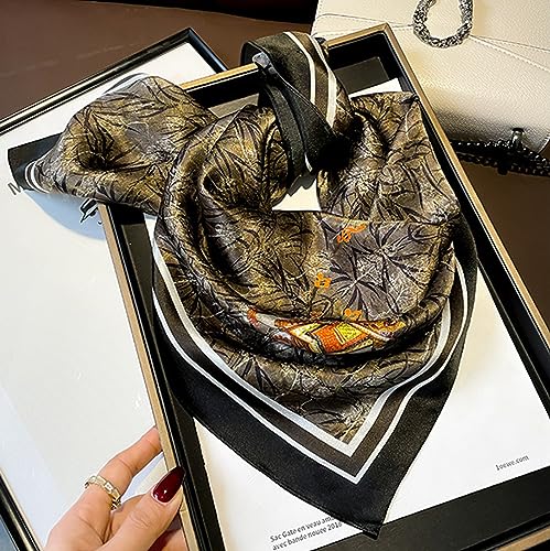 K-Elewon 100% Pure Mulberry Silk Square Scarf 27''Fashion Scarves Headscarf Natural Silk Neckerchief For Women H114