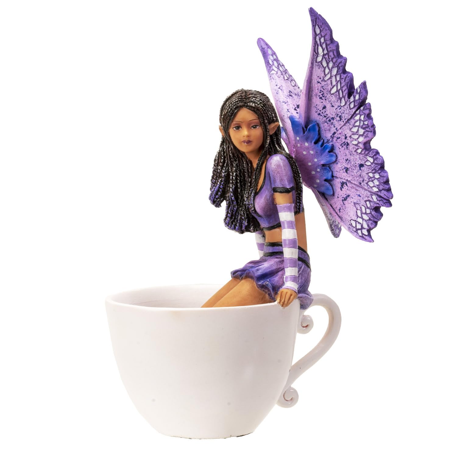 Figurine d'elfe Amy Brown Tea Fairy déco fantastique et statuette fée de thé