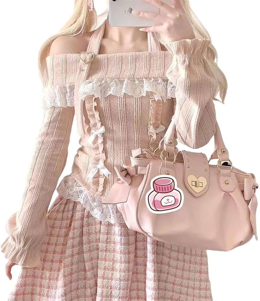 Amazon | [KEWJYUE] 地雷系 セーター レディース オフショルダー