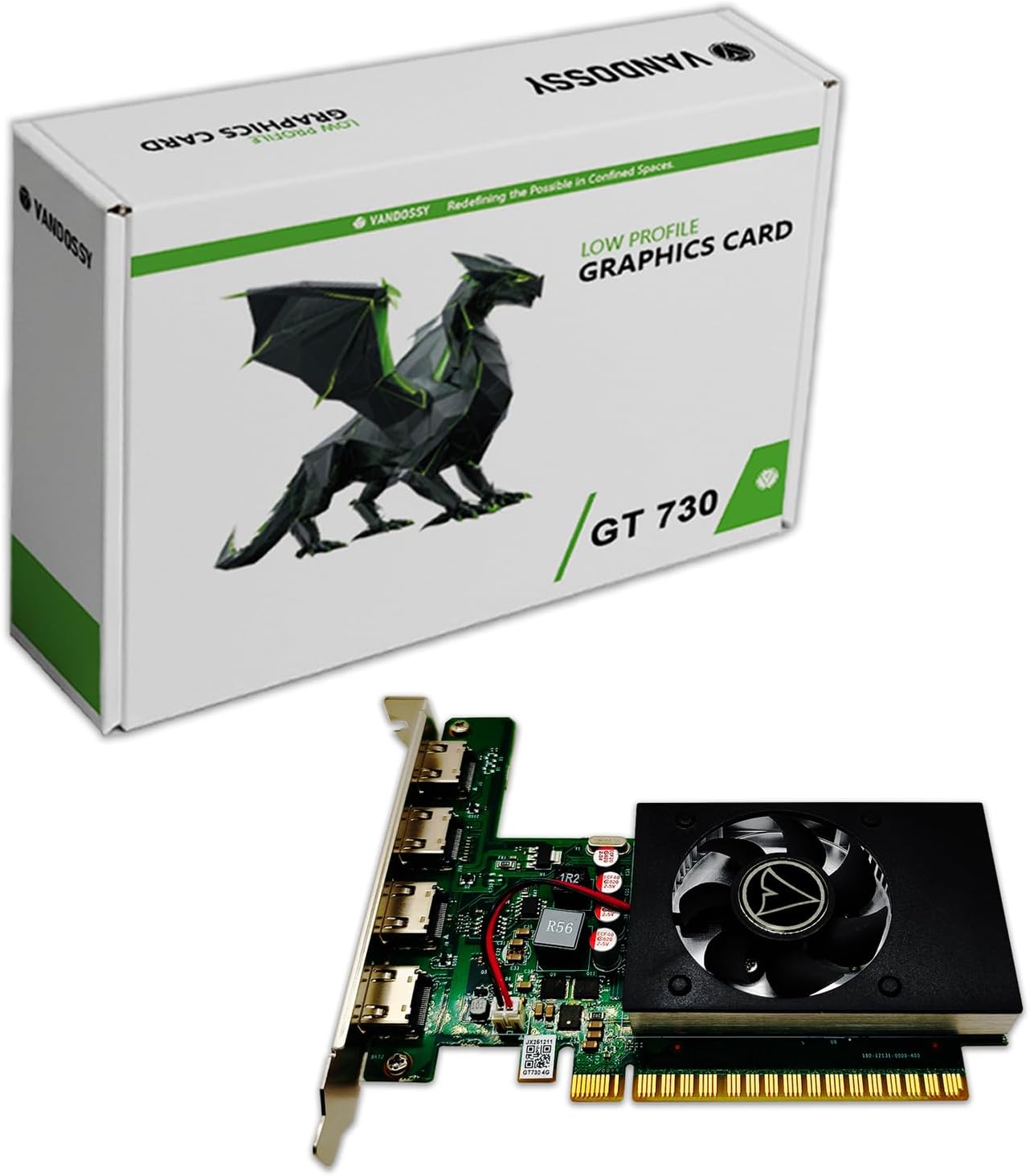 GeForce GT 730 Graphics Card, 4× HDMI 4GB GDDR5 Video Card PCIe 2.0×8 384CUDA Gaming Video Card for for Multi-Monitor Business, HTPC, Home Theater, Silent PC