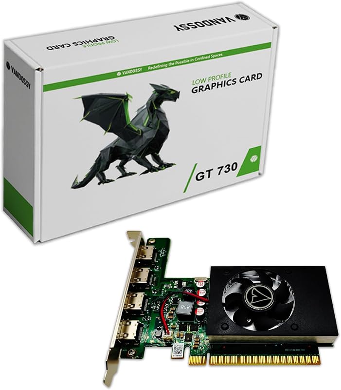 GeForce GT 730 Graphics Card, 4× HDMI 4GB GDDR5 Video Card PCIe 2.0×8 384CUDA Gaming Video Card for for Multi-Monitor Business, HTPC, Home Theater, Silent PC