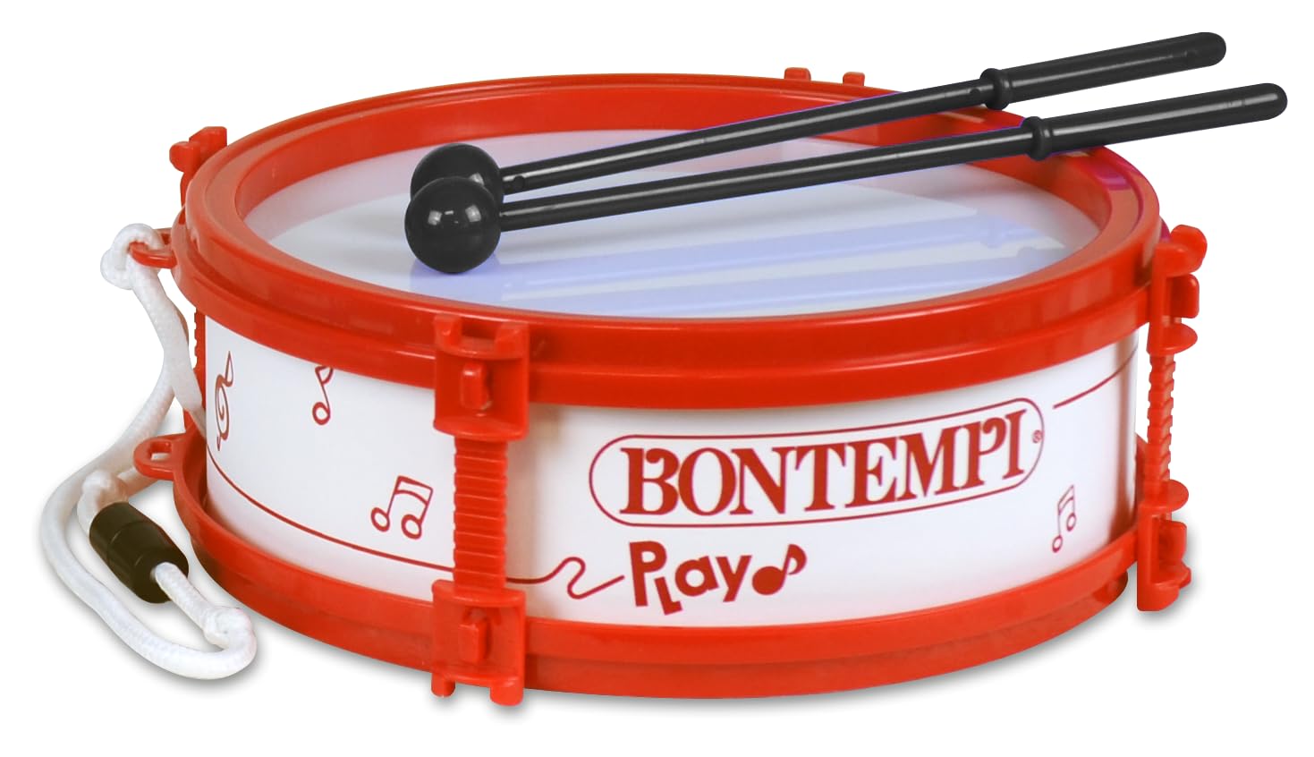 BONTEMPI - Tambor con Correa Completo con Baquetas, Sonido Realista, Diámetro 150 mm