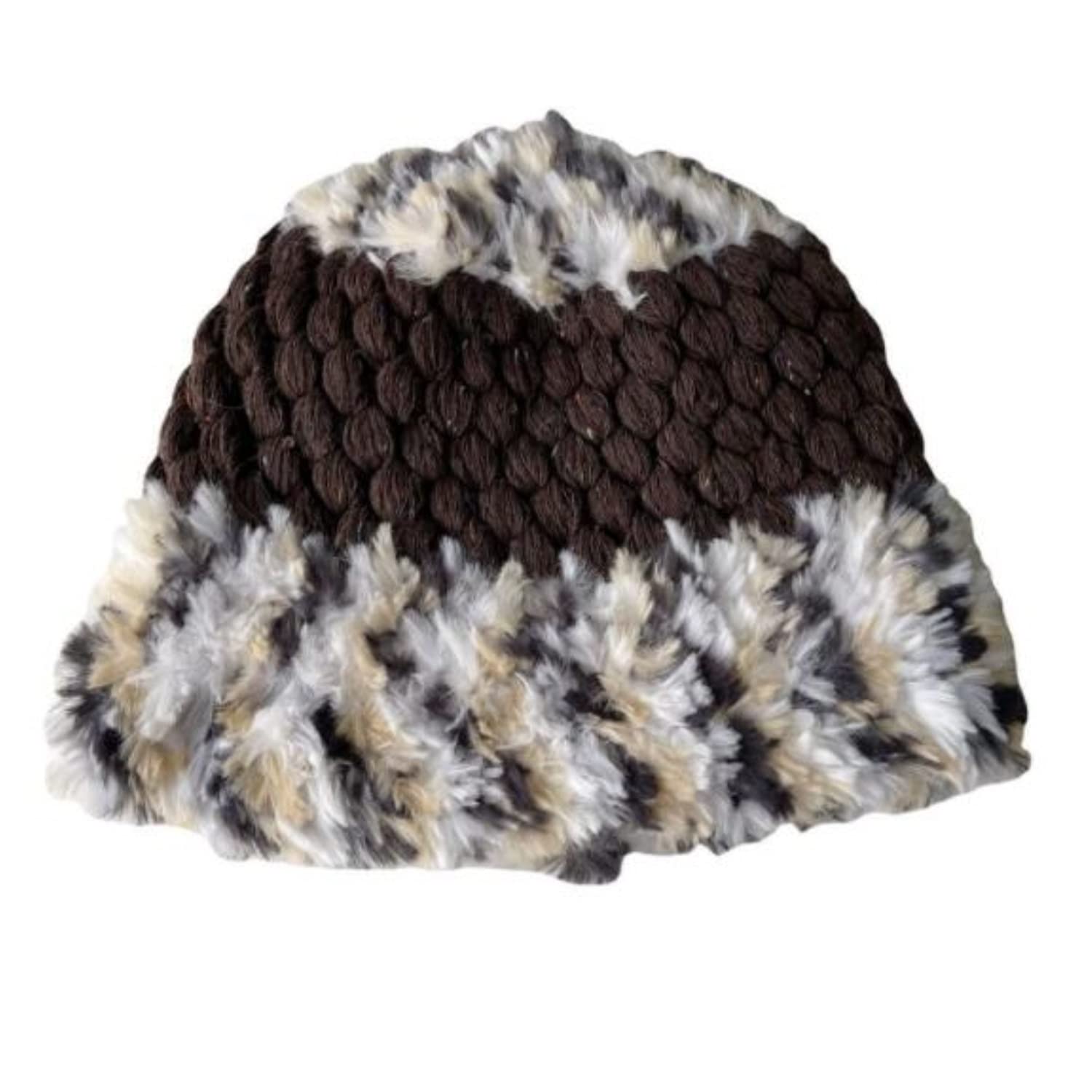 Czapka Beanie Czapka Zimowa Damska Dziewczęca Dzianinowa Czapka Robiona Na Drutach Czapka Rybaka Ciepła (jak pokazano Jeden Rozmiar)