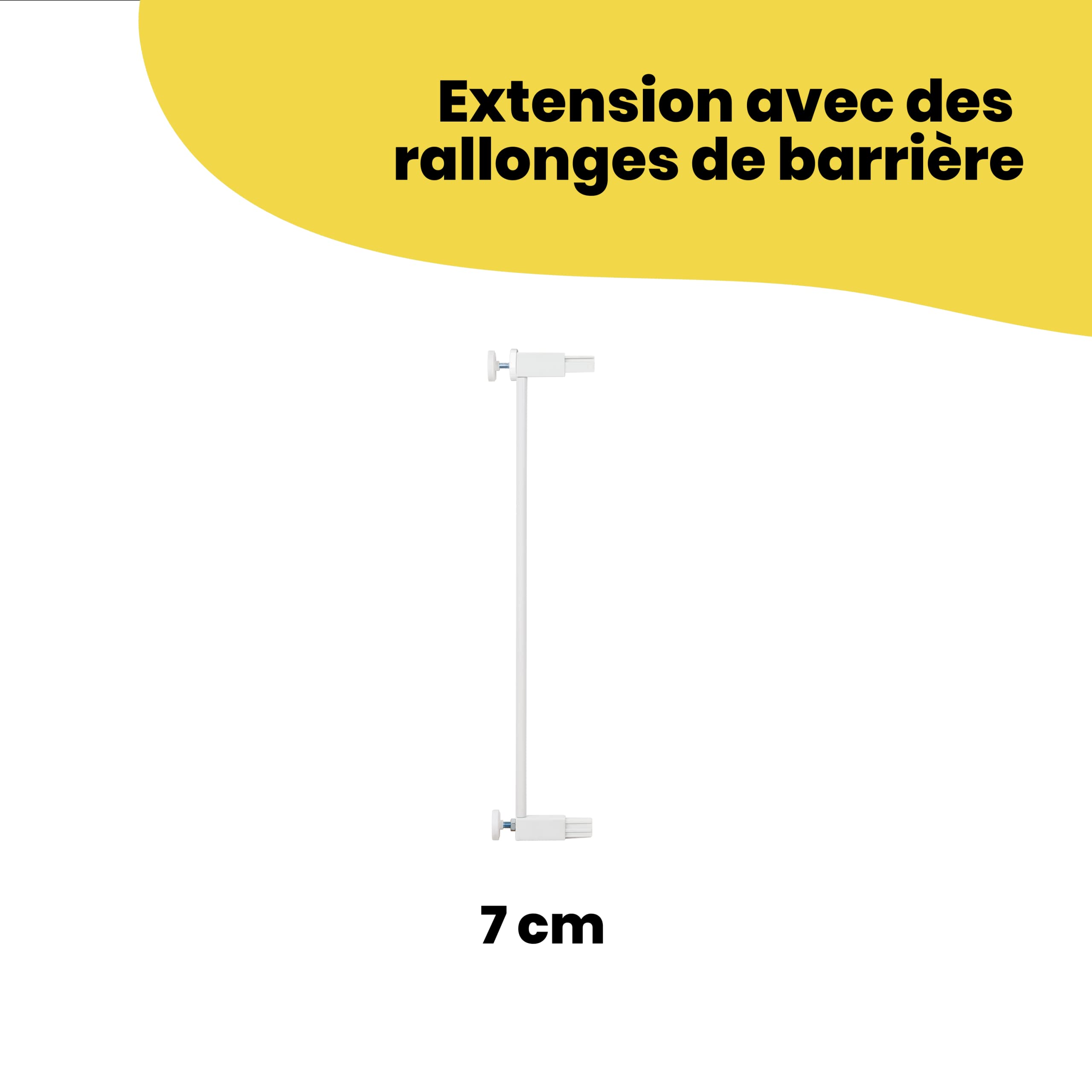Safety 1st Easy Close Extra Tall Metal Gate, Barrière escalier enfant à pression 73-80 cm (max 94 cm), Barrière de sécurité enfant extra haute (91 cm) à fermeture facile, Sans vis ni perçage, Blanc