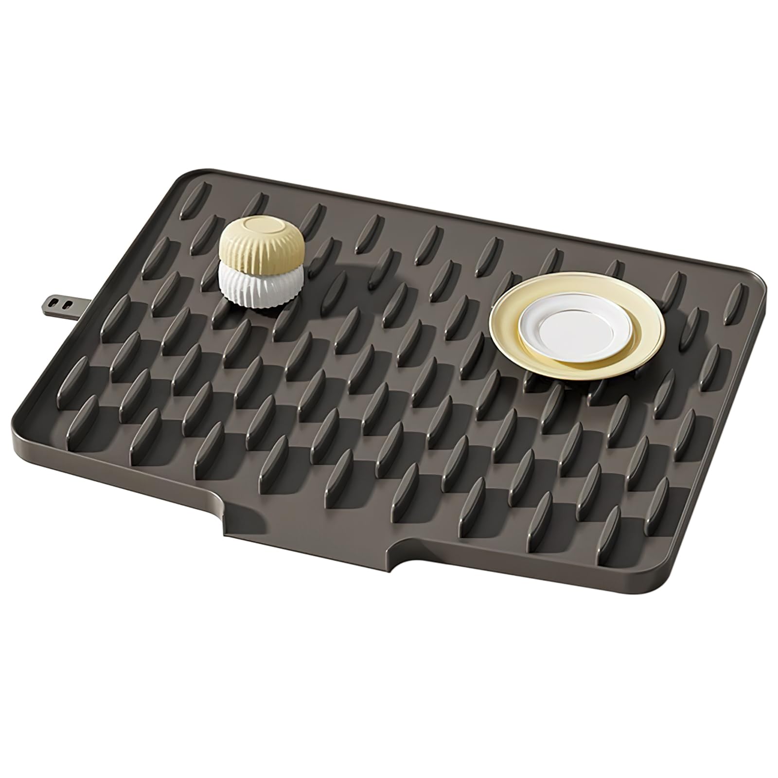 Alfombrilla de silicona para secar platos VEGCOO escurridor resistente al calor de 30x40 cm