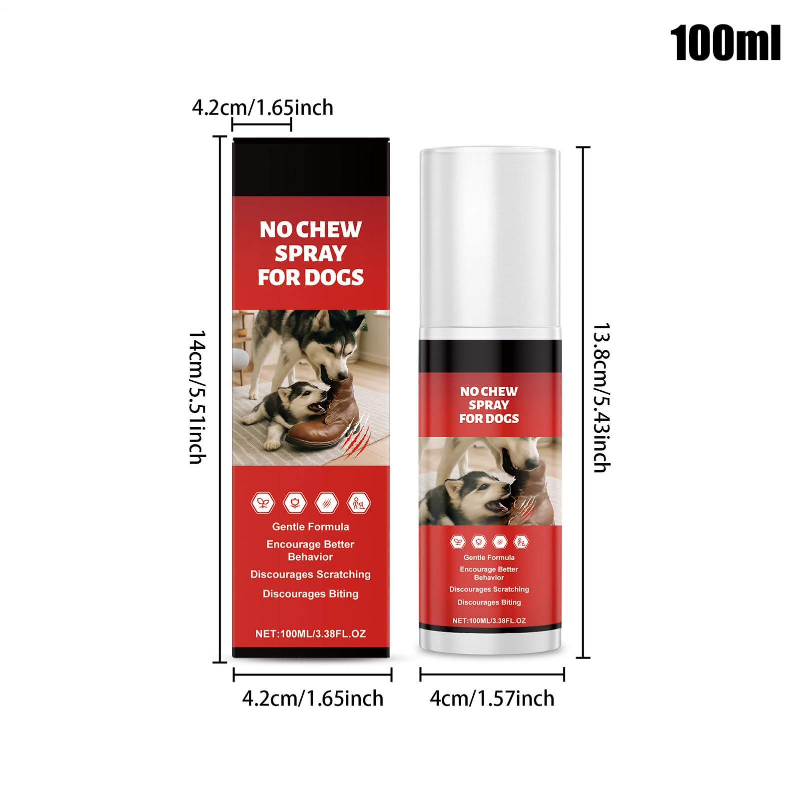 Generico Spray Anti Rosicchiamento per Cani,100ml Spray Masticazione Immediato | per l'Addestramento per la Protezione dei Mobili Leccamento delle Zampe Addestramento alla Gabbia per Conigli Gatto