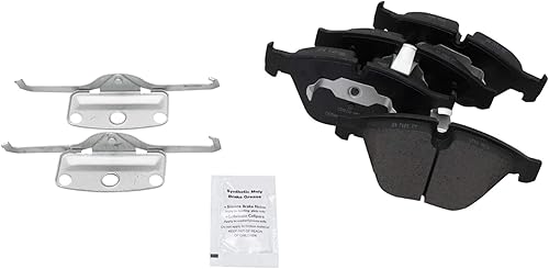 Miniatura 9 de TRQ Kit de pastillas de freno delanteras y traseras y rotor, kit químico de freno, pastillas de freno de cerámica compatible con BMW 525xi 2007 2010