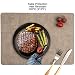 Myir JUN Tischsets Abwaschbar Leder und Untersetzer, Doppelseitigen Platzset rutschfest Platzdeckchen Kunstleder (Grau Beige, 4er Set)