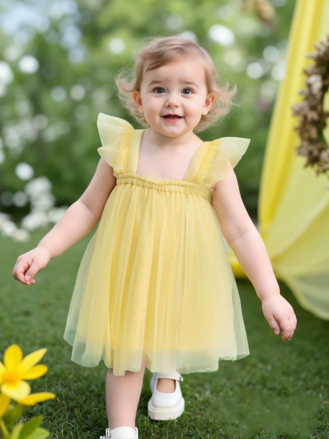 AGQT Baby Girls Tutu Dress Sleeveless Toddler Infant Tulle Tutu Layered Lace Mini Dresses Size 9M-5T - Image 3