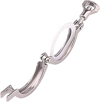 Vista 3 de DERNORD Acero inoxidable 304 Single Pin Heavy Duty Tri-Clamp con tuerca de ala para virola TC - 2 "tamaño, 1 paquete con junta de silicona