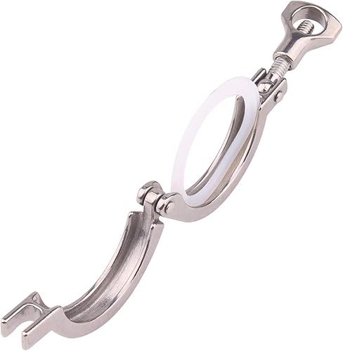 Miniatura 5 de DERNORD Acero inoxidable 304 Single Pin Heavy Duty Tri-Clamp con tuerca de ala para virola TC con 1 junta de silicona (2 pulgadas Tri-clamp Tamaño 2