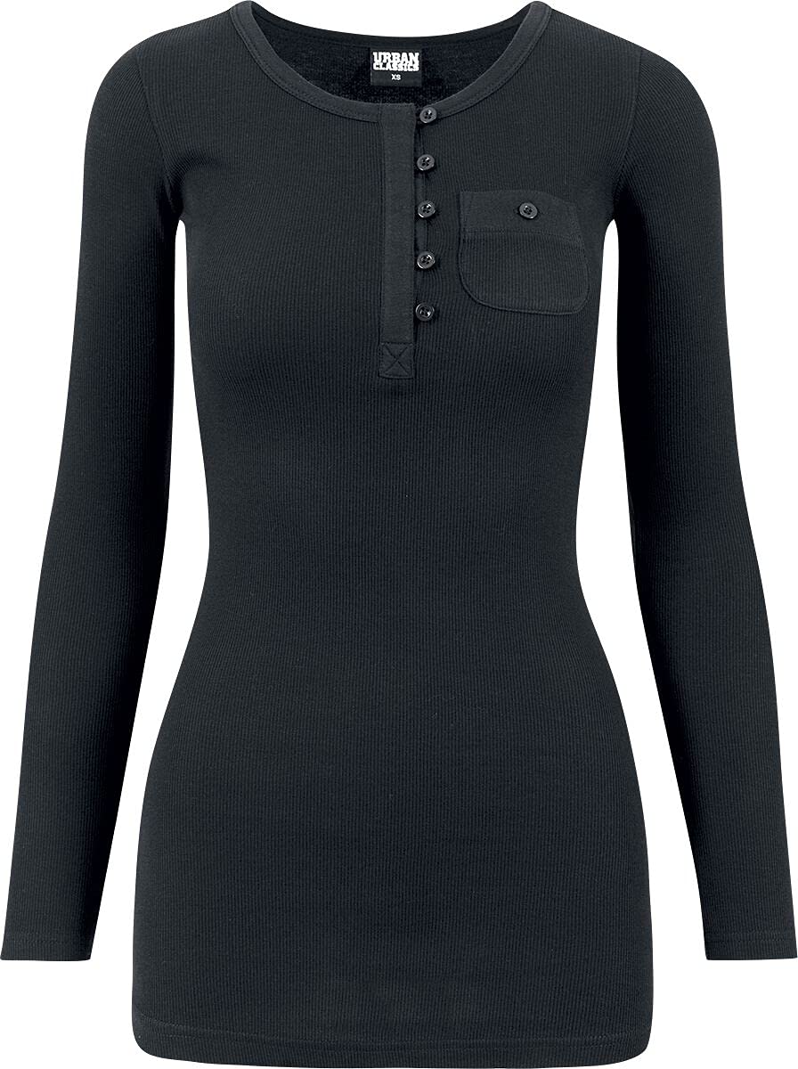 Women Ladies Long Rib Pocket Turnup Tee T-Shirt (pack of 1)