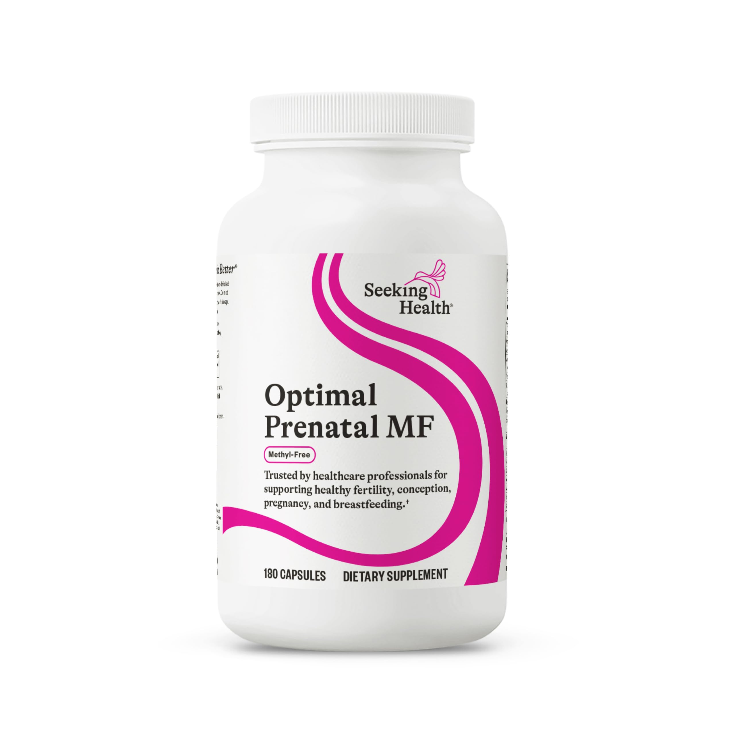 Optimal Prenatal MF - Digestive & Immune Support Supplement for Women - Pregnancy Support Supplement with Folate, Vitamin A, Ginger, & Vitamin B12-180 Capsules