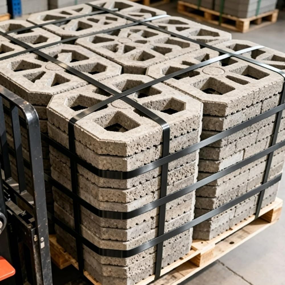 Rotolo di reggetta in Acciaio e plastica per imballaggio, Include 150 sigilli di reggiatura e Uno Strumento per reggiatura, Progettato specificamente per Varie operazioni di imballaggio e ra