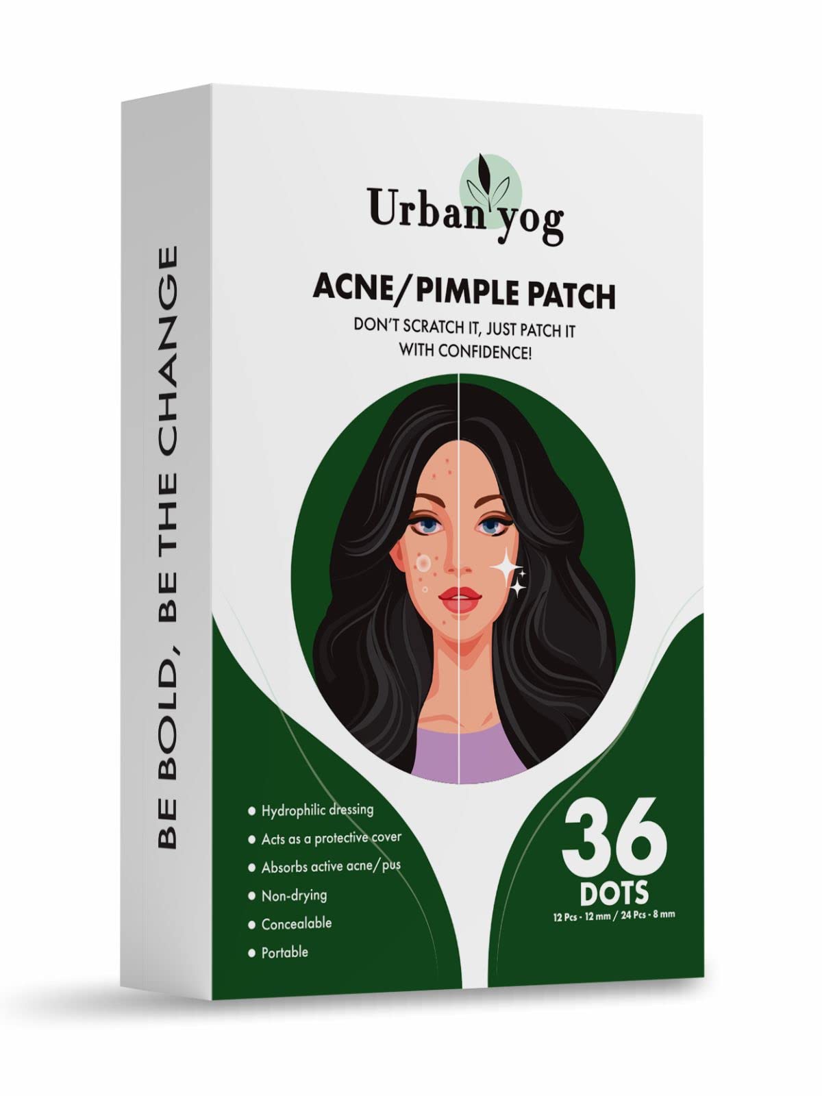Urban Yog Acne Pimple Patch Facial Kit -36 Dots | Salicylic Acid Hydrocolloid Pimple Patches For Face- Acne Treatment Clear Skin Pimple Patch
