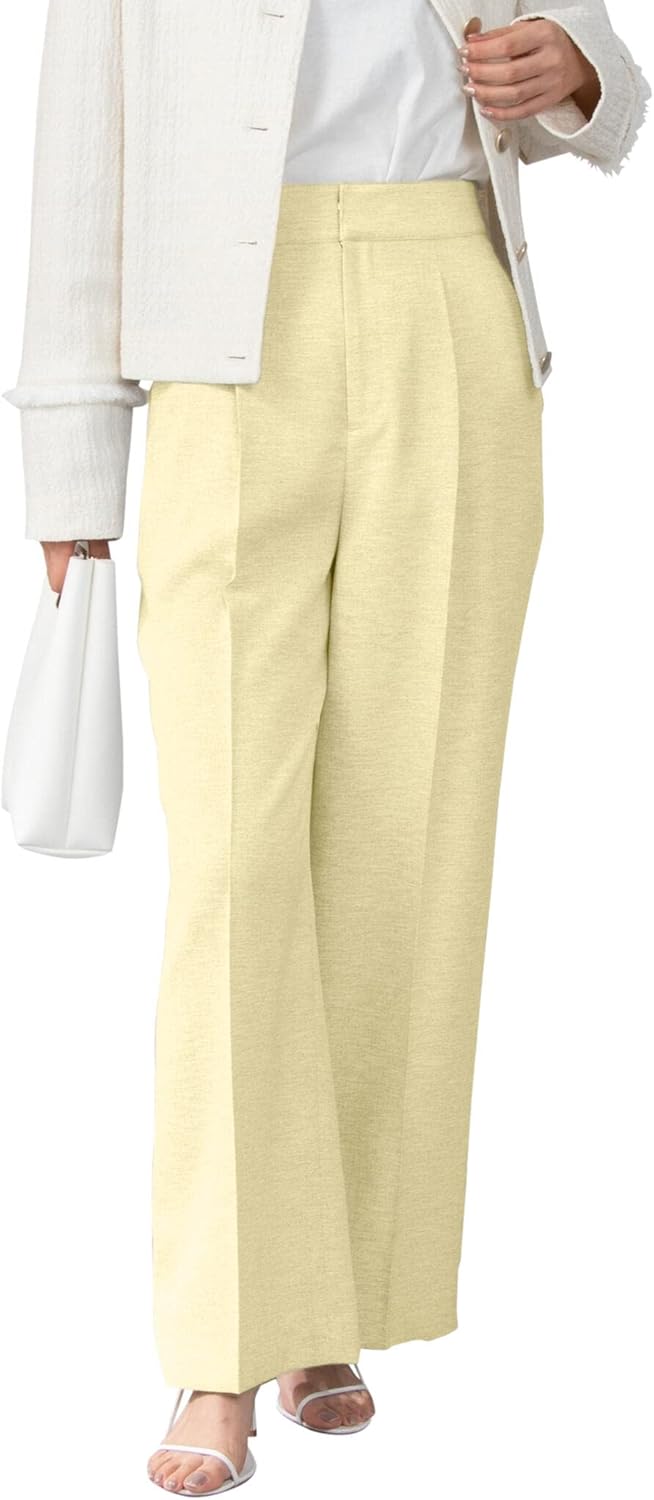 Amazon | [ノーリーズ] WEB限定 リネンライクハイウエストワイドパンツ