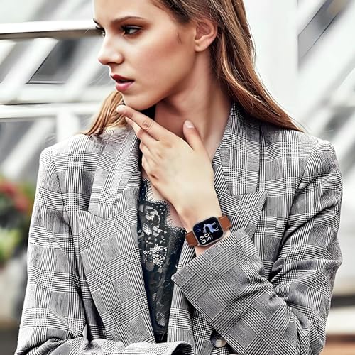 Genuine Leather Bands Compatible with Apple Watch Band 49mm 46mm 45mm 44mm for Women Men, Top Grain Genuine Leather Strap for iWatch Series 10 9 8 7 6 SE 5 4 3 2 1 Ultra Ultra 2