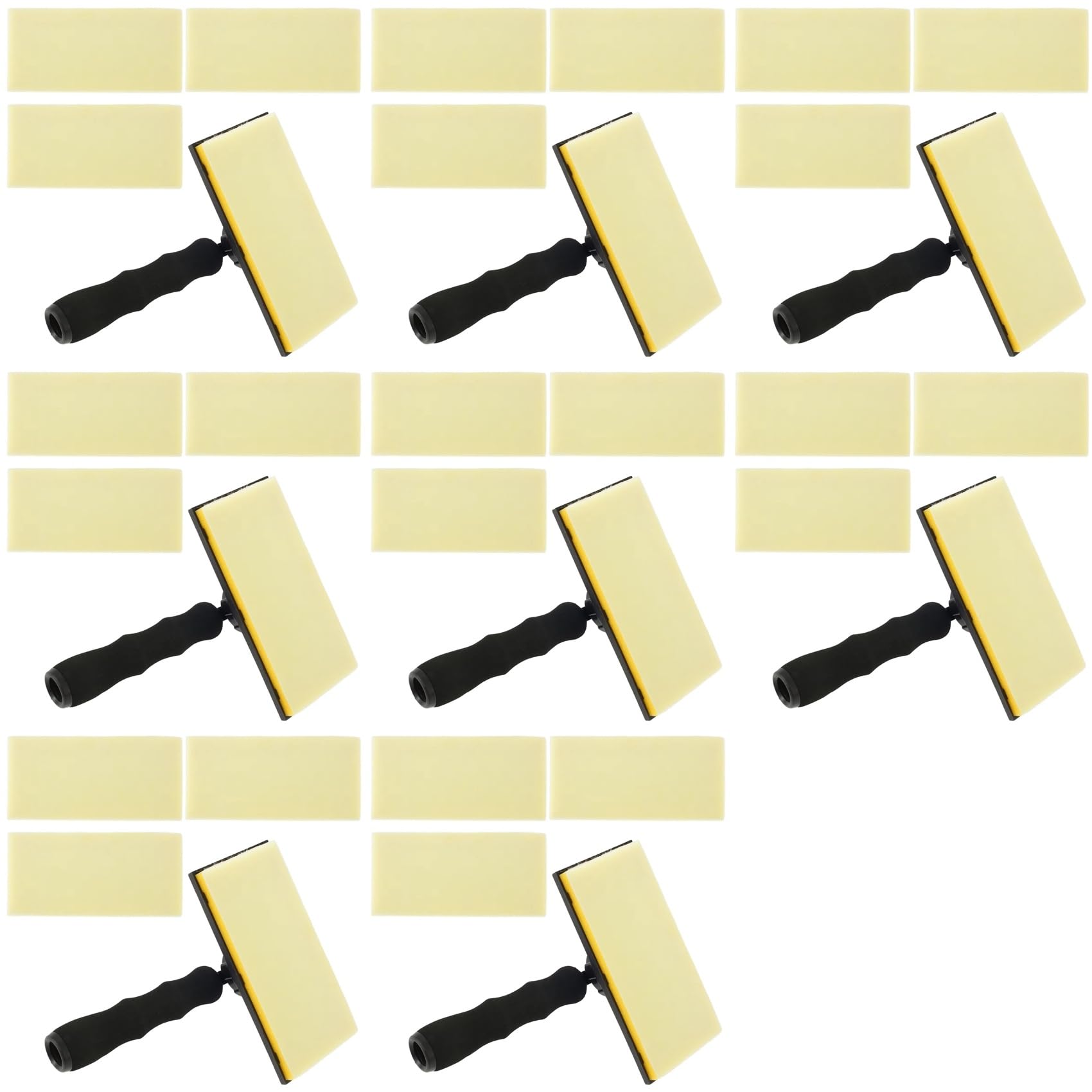 Hndhbfgrt 8X Quick Paint Edger Tool with 24 Replacement Pads for Efficient Wall Painting Hand Tool for Wall Painting