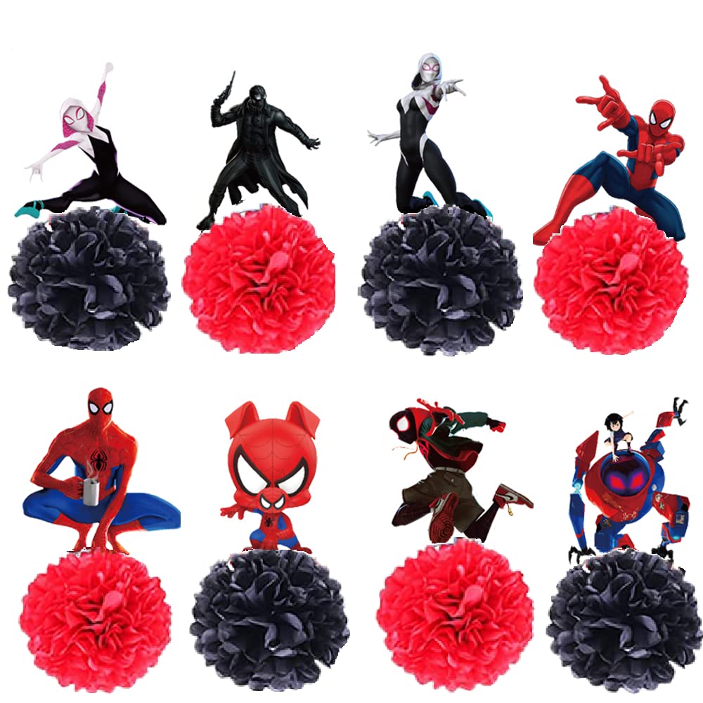 Buy QICI 8Pcs Miles Morales Spiderman Centerpieces Table