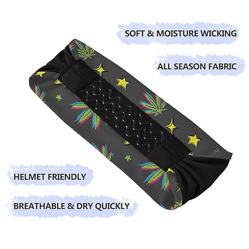 Miniatura 2 de OTVEE Diademas de hojas de cáñamo de hojas de hierba para mujer, bandas elásticas para el cabello de yoga, entrenamiento, yoga, correr, deporte,