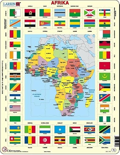Larsen Map/Flag Africa Puzzles (70 Piece)