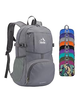 WATERFLY Hiking Packable Daypack Backpack: 25/35L Ultra Lightweight Small Foldable Travel Outdoor Day Pack for Women Men - Amazon product rated Grade A